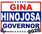 Gina Hinojosa Texas Us Senate 2026 Race Red White   Blue Yard Sign With H Stake