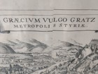 Antique 16th   17th Century Engraving Print  gr  civm Vulgo Gratz Metropoli  