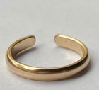 Casual Use Women s Solid Metal Adjustable Toe Ring Yellow Gold Plated Silver
