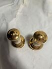 Vintage Porcleain Salt   Pepper Shakers Iridescent Pearl Gold Gilt 2pc Set