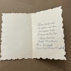 Vintage Mid-century Christmas Card Sleigh Ride Holly Border Die Cut Edges