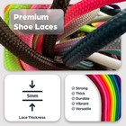 Premium Round Athletic 3 16  Shoe Laces - Sport Sneaker Boot Casual Shoe Strings