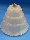 5    Pink clear Glass Art Deco Clip-on-bulb Lamp Shade 1930s Vintage Boudoir