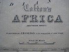 Original 1855 Colton Map Southern Africa Tribes Congo River Mount Kilimanjaro