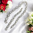 Vintage 1970   s Mid-century Modern Grid Track Link Monet Necklace  Bracelet Set