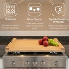 Noodle Board Pine Wood Stove Cover W  Handles For Gas Electric Stove Top 30 x22 