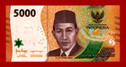 Indonesia 5 000  Rupees 2022  2024  Unc Note -sign  Warjiyo   Indrawati  p-164c 