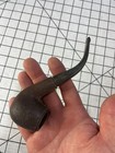 Vintage Leather Wrapped Smoking Pipe Italy Imported Briar Stitched Estate Clad