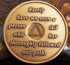 Alcoholics Anonymous Aa 47 Year Bill Bob Bronze Medallion Coin Chip Token Sober