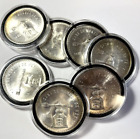 1980 Mexico Onza Silver Brilliant Uncirculated Coins In Air-tite  Very Lustrous 