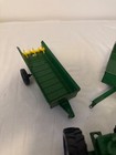 Vtg John Deere 1950s Ertl Toy 3 Piece Tractor Set  Tractor  Wagon  6 Bottom Plow