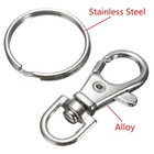 Lot Of 25 50 100 Pcs Lobster Clasps Swivel Trigger Clips Snap Hooks Bag Key Ring