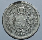 Peru 1 Dinero 1870 Yj b     4890