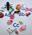 Alphabet Set With Mini Objects - 5 Per Letter - Reusable Labels  Arrives In Bags