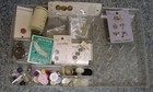 Vintage Wilson Wil Hold Sewing Box Blue With Tray Filled W notions Buttons