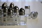 Individual Mini Salt   Pepper Shakers W  Silver-toned Screw Lids  Free Shipping 