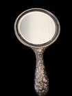 Antique 19th C  Gorham Sterling Silver Art Nouveau Repousse Hand Mirror