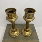 Set Of 2 Vintage Mottahedeh Brass Candle Holder 11 5    Taper Or Pillar Candle