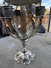 Silver Plated Wine Fountain Judaica Kiddush Ritual Grape Design