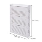 3-layer Shoe Organizer White Tipping Shoe Cabinet Shoe Rack Cabinet For Entryway