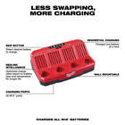 Milwaukee 48-59-1204 M12 12v Redlink 4-bay Skip Button Battery Charger