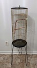 Mcm 1960 Hendryx Cylinder Bird Cage With Stand Hairpin Legs