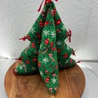 Handmade Fabric Christmas Tree Tabletop Decor Red Green Holiday Primitive