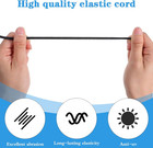 Elastic Bungee Cords 3 16  X 100ft Heavy Duty Shock Cord Marine Grade Black Nylo