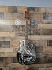 Aiersi Glossy Chrome Bell Brass Body Cutaway Electric  Resonator Guitar
