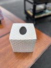 Ceramic Light Blue Square Tissue Box Cover