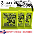 3 Sets Ernie Ball 2221 Super Slinky Nickel Wound Electric Guitar Strings 10-46