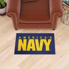 United States Navy Military Floor Mat Area Rug  20x30 Inch  Nylon  Anti-skid Bac