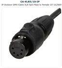 2 Pack Ip Outdoor Dmx Cable Xlr 5pin Male To Female 10  Data Cord 5 Pin Dmx