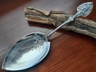 Coin Silver Knowles   Ladd Leaf   Berry Pattern Bright Cut Pie Server  No Mono