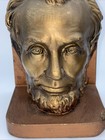 Vintage Bookends Set Of Abraham Lincoln Bronze Painted Chalkware