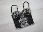 Vintage 90s Victoria s Secret Embroidered Bustier  34c  Corset Top Whimsigoth