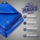 Rugged Rhino All Weather 100  Waterproof 6 apos  X 8 apos   1 Pack   Blue 