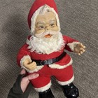 Rushton Co Santa Claus Plush Coca Cola Rubber Face Black Boots Vintage No Bottle