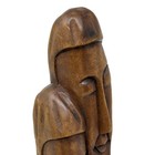 Abstract Faces Wood Sculpture Modern Carved Folk Art Statue Ethnic Decor 13 