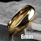 Tungsten Carbide 14k Gold Plated Polished Plain Wedding Band Ring Comfort Fit