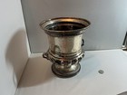 Vintage Pierre Deux Pewter France Silver Bucket Urn Vase W Handles Bar Decor 