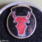 Us Ww2 Army 34th Infantry Division Sweetheart Enamel Red Bull Lapel Pin Mi1389