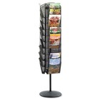 Safco 5577bl 16 5 In  X 16 5 In  X 66 In  Rotating Magazine Display - Black New