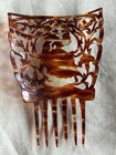 Vintage Oversized Xl Faux Tortoise Shell Spanish Looking Ornate Hair Comb