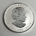  1  2018 Canada  5 1oz Silver Maple Leaf   Edison Bulb Privy   Rev Proof Coin