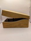 Vintage Carver Wood Products Oak Dovetail 3x5 Index Card File Box Office Storage