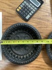 Vintage Matched Pair Cast Iron Umbrella Stand Drip Pans Antique Decor Rare