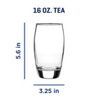 Mainstays Ellendale Drinking Glasses  16 Ounces  Set Of 8