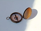 Antique Boy Scout Compass Maritime Nautical Direction Pocket Gift With Box  B