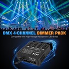 Dmx 600 Watt 4-channel Dmx Dimmer Pack For Stage Led Lighting Control Universal
